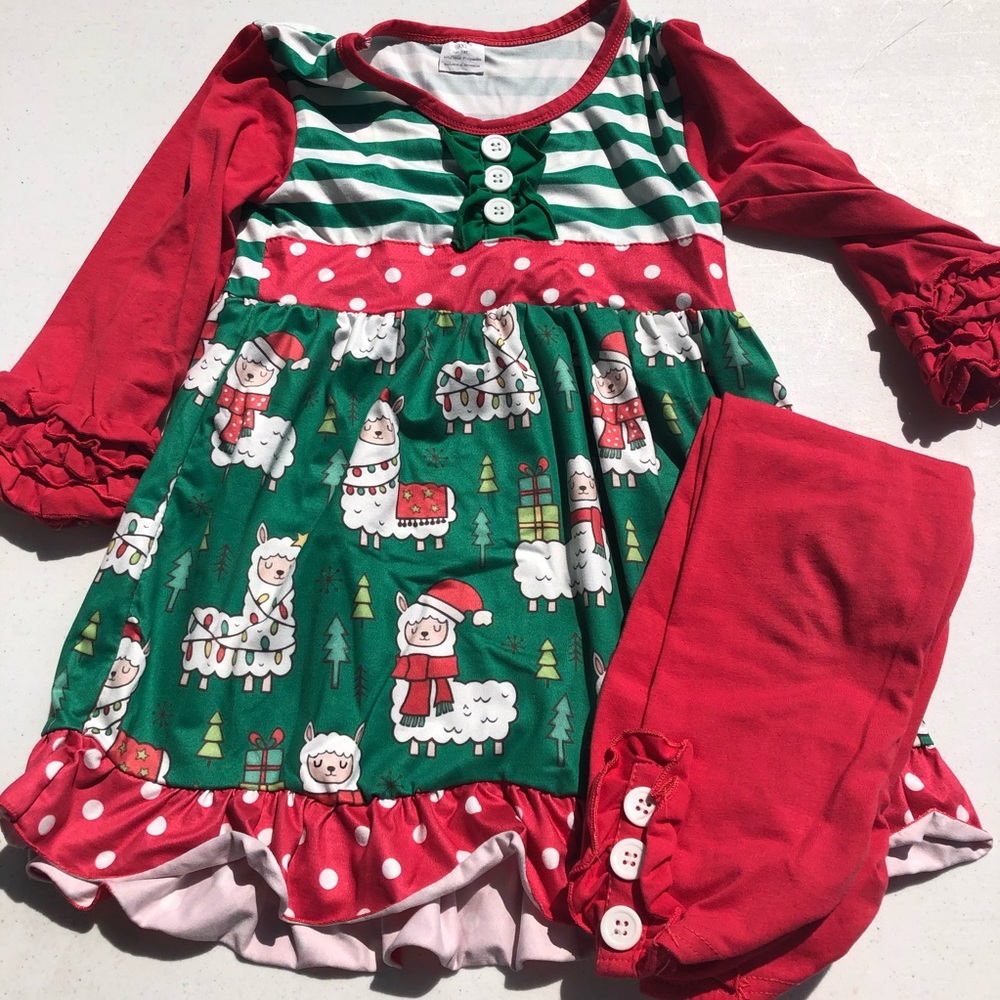 Boutique Llama Christmas outfit